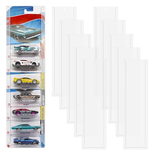 10 Pcs Model Car Display Case Wall Mount Compatible with Hot Wheels Match-Box Packaged Cars Holds up to 100 Cars Model Car Storage Case Display Shelf Rack