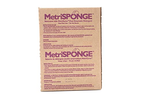 Image of Metrex MetriSponge - Instrument Pre-Cleaning Sponge, Contoured Design for Cylindrical Devices & Endoscopes, One-Time Use, Pack of 25 (10-4025)