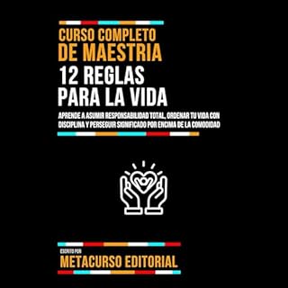 Diseño de la portada del título Curso Completo De Maestria 12 Reglas Para La Vida