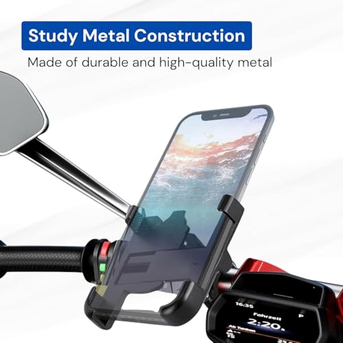 Image of CERLINK 360 Rotating Bike Mobile Holder C1 Bike Mobile Stand Secure & Convenient Phone to Any Angle for Easy Navigation Fits for All Smartphones Black