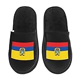 Pantuflas Bandera De Ecuador Pantuflas De Invierno Ligeras Cálido Slippers Para Hotel Viaje Otoño M