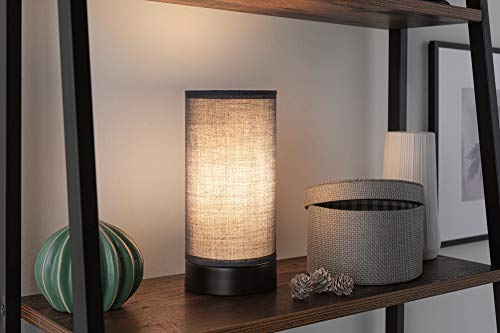 Paulmann 77059 Table luminaire Pia max. 25 watt Table lamp Black matt Living Room lamp Metal, Fabric Bedside lamp E14 - Image 3