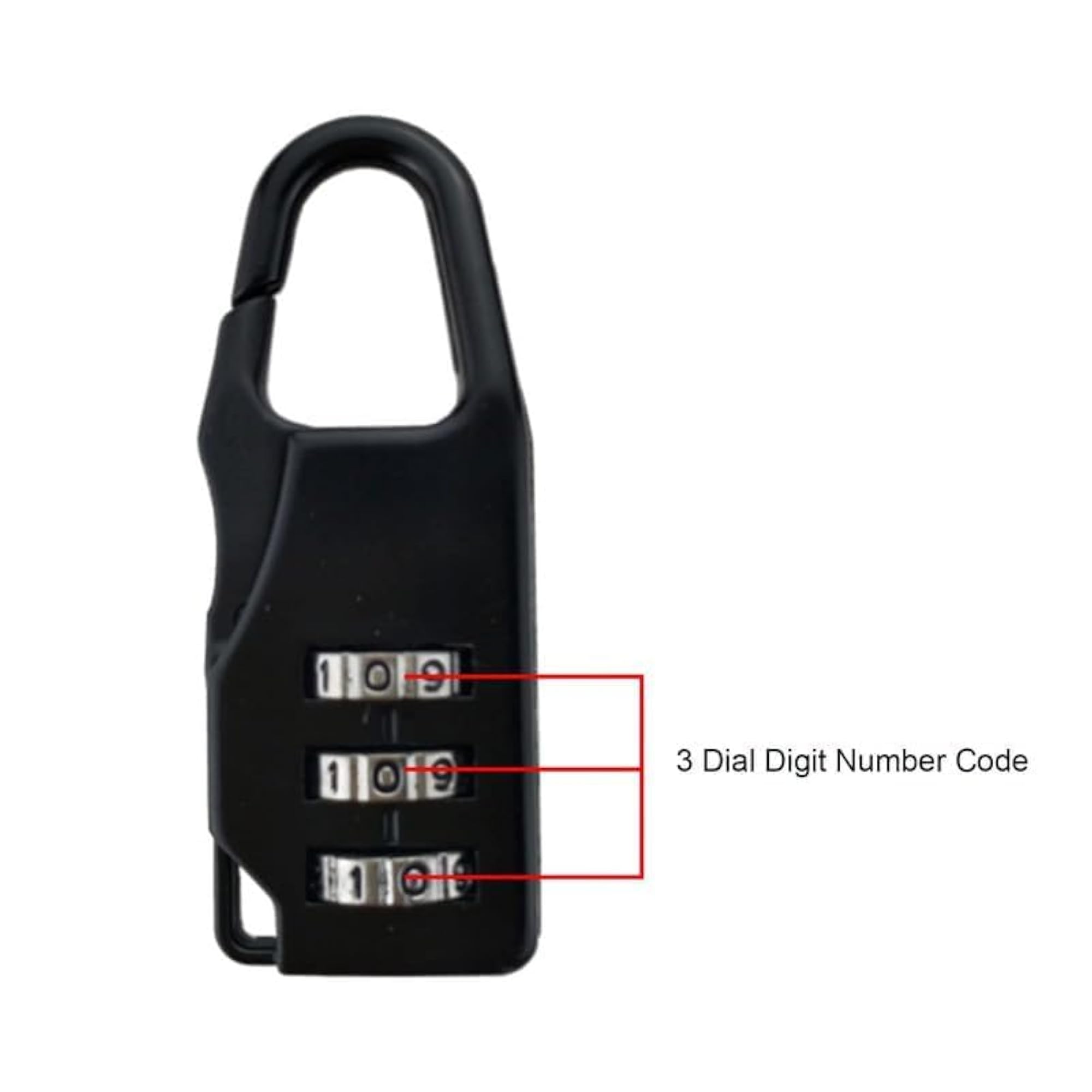 Portable 3-Digit Combination Luggage Lock