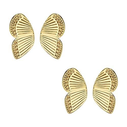 Butterfly Wings Stud Earrings for Women , 14K Gold Plated Butterfly Earrings Minimalist Lightweight Butterfly Cartilage Earrings Silver Rose Gold Tiny Butterfly Wings Earrings Dainty Hypoallergenic Ear Jewelry