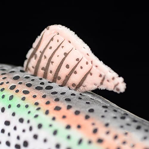 Simulation Rainbow Trout Plush Toy - 17”Realistic Colorful Rainbow Trout Fish Plush Stuffed Toys Figure, Super Soft Depth Ocean Animals Plush Dolls For Kids Stuffed Model Toys, Gifts For Kids #TOP6