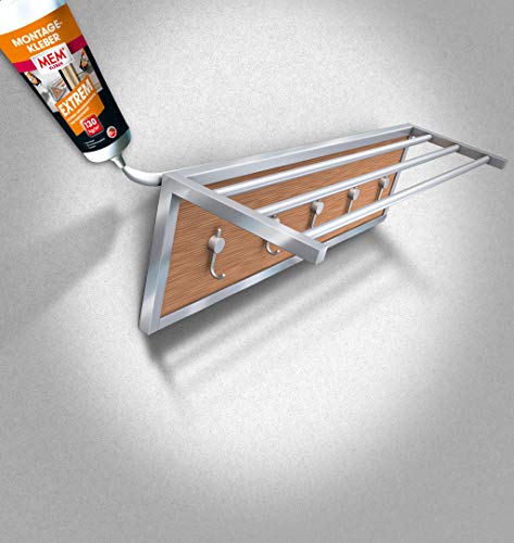 MEM Montage-Kleber Extrem, Pastöser Dispersionsklebstoff, Hohe Anfangshaftung und Endfestigkeit, Für verschiedene Untergründe, Lösemittelfrei, 70 g Tube, Weiß