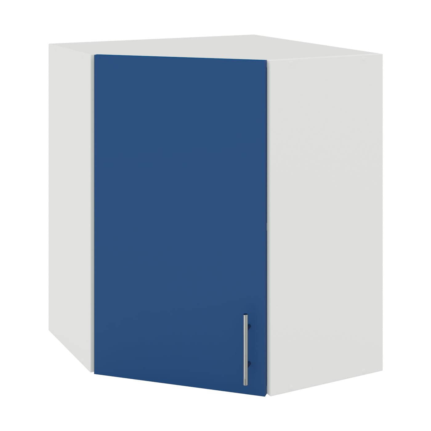 JD Greta 600mm Kitchen Wall Corner Cabinet with Doors – Wall Corner Unit – Navy Matt – Modern Storage Cupboard