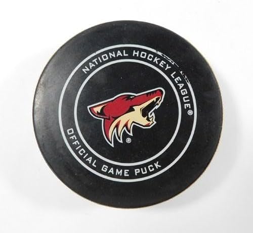 2018 Arizona Coyotes vs. Ottawa Senators Game Used Puck 3-3-18 AA0021728 - NHL Unsigned Game Used Pucks