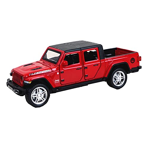 Image of Metal Pull Back Diecast Car 1:32 Rubicon Jeep Pull Back Car Model with Sound Light Boys Gifts Toys for Kids【Pack of 1】,multicolor