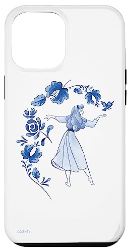 Iphone 12 Pro Max Disney Sleeping Beauty Princess Aurora Blue Floral Case #TOP10
