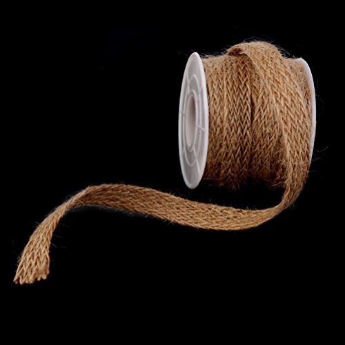 Ultnice Braided Burlap Ribbon Rope For Diy Craft 5M*10Mm (Brown) #TOP2