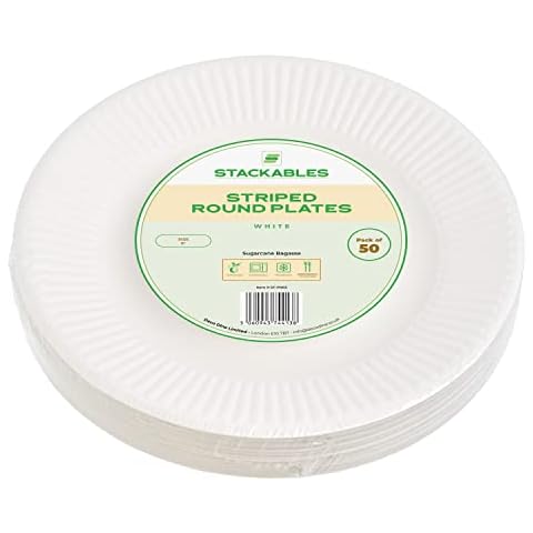 Platos desechables biodegradables de bagazo de 20,3 cm Cover