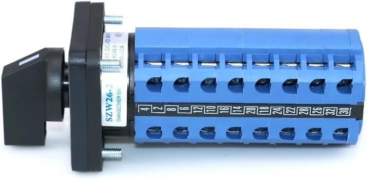 SZW26/LW26-20 3 Position ON Off ON 8 Phase 32 Terminals 20A Rotary Changeover Cam Switches 48X48mm Panel