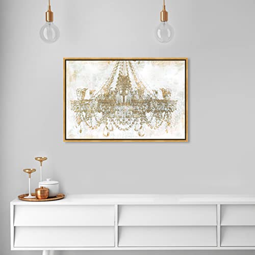 Oliver Gal Gold Diamonds' Framed Fashion Wall Decor, 36" X 24", White #TOP2