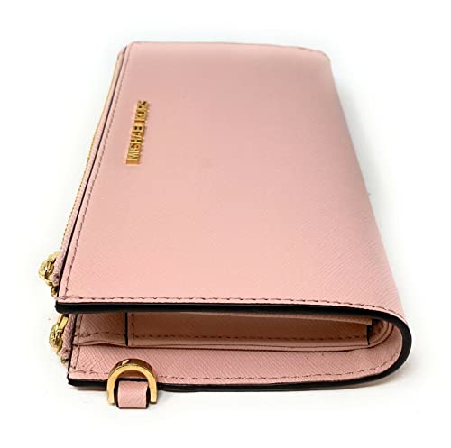 Michael Kors Women's Jet Set Travel Double Zip Wristlet (Powder Blush) #TOP2