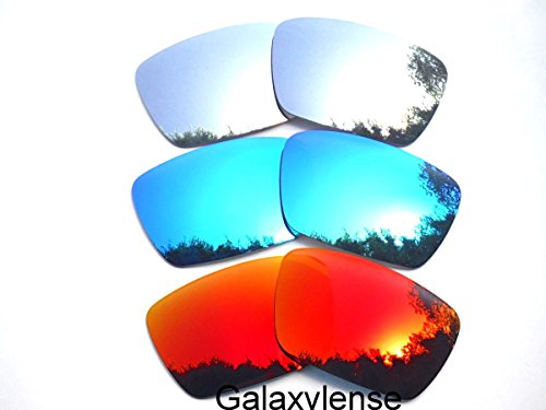 Galaxy Replacement Lenses for Oakley Fuel Cell Red&Blue Color Polarized 2 Pairs4