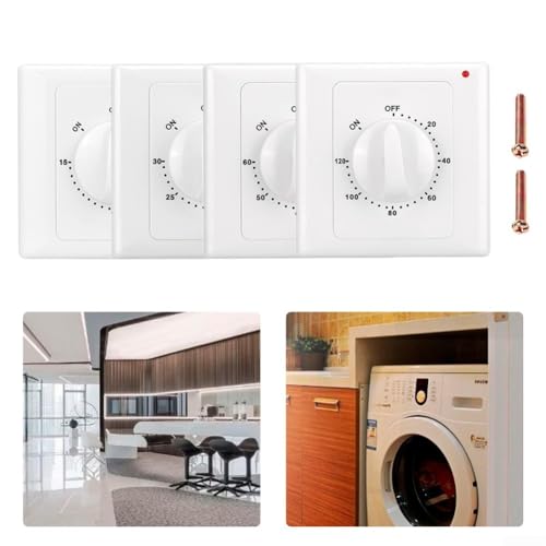 Countdown Timer Switch AC220V Electronic Mechanical Controller for 86 Panel Socket Time Switch Up to 120 Minutes(Timing 60min) - Thumbnail 5