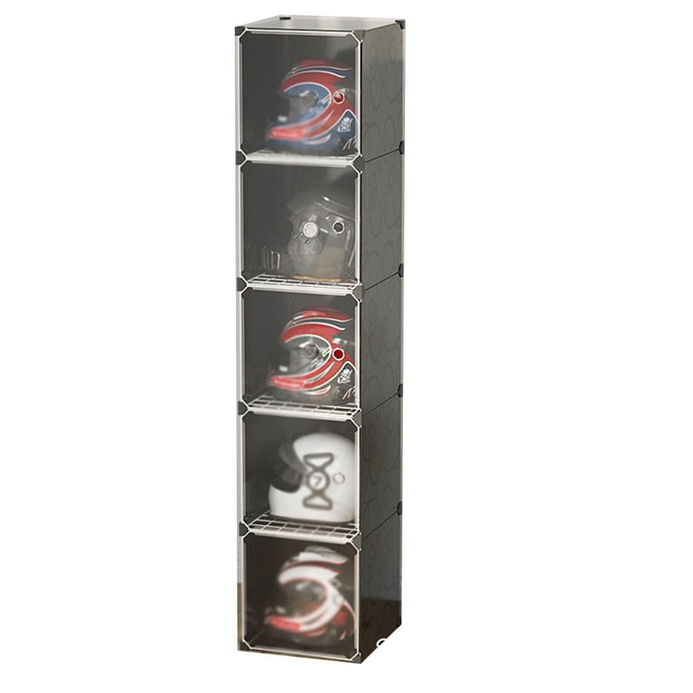 Vetrina Per Caschi Mobile Di Stoccaggio Per Caschi Da Moto, Scatola Acrilica Quadrata Caso Protetto Gabinetto Di Protezione Custodia Copertura Di Stoccaggio Collezioni Per Abbigliamento, ( Colore : ne