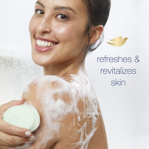 Unilever Dove Skin Care Beauty Bar For Softer Skin Cucumber and Green Tea More Moisturizing Than Bar Soap 3.75 oz, 14 Bars
