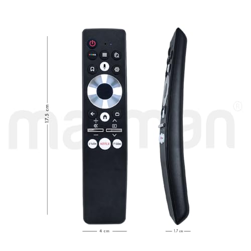 Image of marman Compatible with Haier TV Remote Control HTR-U29A Model Suitable for Smart 4K Full HD Ultra HD QLED Android Television with Bluetooth Voice Command and Google Assistant - Paring Must !