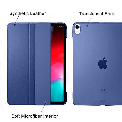 Image of DuraSafe Cases For iPad PRO 11 Inch 2 [ Pro 11 2nd 2020 ] Generation A2228 A2068 A2230 MY232HN /A MXDC2HN /A MXDE2HN /A MXDG2HN /A MY252HN /A MXDD2HN /A Ultra Slim Smart Auto Sleep /Wake PC Cover - Navy Blue