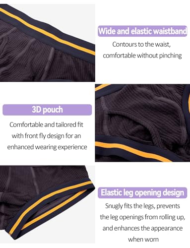 FEOYA Men Viscose Boxer Briefs Pouch Low Waist Boxer Underwear Underpants with Front Fly4