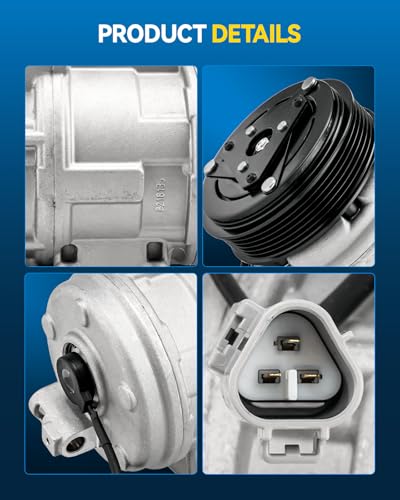 Image of PHILTOP 145933C Air Conditioner AC Compressor with Clutch for Toyota Land Cruiser 1998-2007, Lexus LX470 1998-2007,LS400 1995-2000