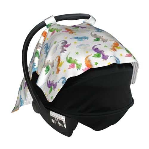 Image of Dragon Baby Car Seat Canopy Cover Multi Use Shower Gift, Nursing Cover for Mom Nursing Covers, Dragon Baby Stuff Items