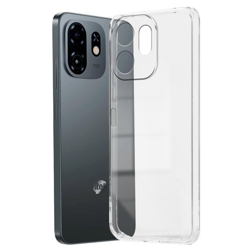 Image of COVERBLACK Flexible Rubber Case Back Cover Compatible for Itel Zeno 100 / Zeno A100C 4G - Transparent