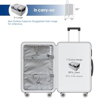 Stow-N-Go Travel Luggage Organizer – Portable Hanging Travel Shelves, Carry-On Closet Organizer, Hanging Packing Cubes, Collapsible Carry-On Organizer for Cruises & Hotels. Light Gray - XL