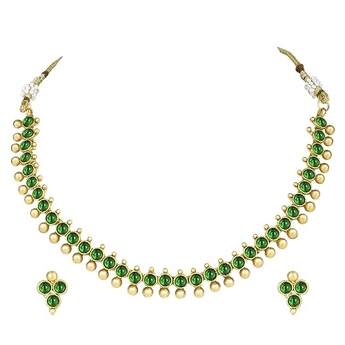 Image of Peora Traditional Ethnic Necklace & Jewellery Set Gift for Women