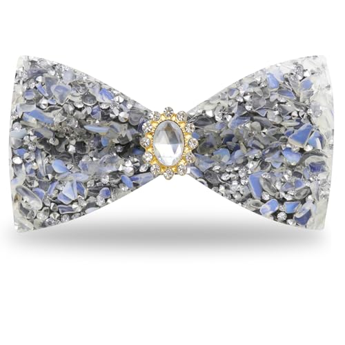 Image of Mens Rhinestone Bow Tie Pre-Tied Bow Ties for Men Adjustable Sparkle Sequin Bowtie Party Wedding