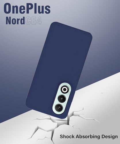 Image of LIRAMARK Liquid Silicone Soft Back Cover Case for OnePlus Nord CE4 5G (Mid Blue)