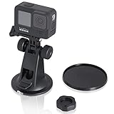 Montaje antivibración muy seguro en el parabrisas. Todos los elementos del soporte incluidos rosques, aprietes y ventosa son de fabricación alemana de alta calidad. Ideal para tomas a gran velocidad en coche, barco o motocicleta