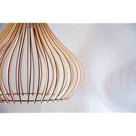 Bellaniks Wood Pendant Light - Easy-to-Assemble Ceiling Chandelier - Modern Boho Hanging Lamp Lighting Fixture for… 419ESQlXadL. SS280