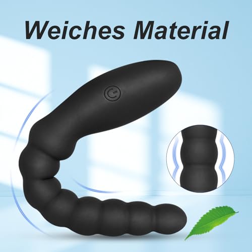 30 cm Silikon Vibrations-Analkugeln Analplug für Erwachsene, wiederaufladbarer Anusvibrator, wasserdichter G-Punkt-Stimulator, Prostata-Dildo-Vibrator, Analplug für Männer und Frauen