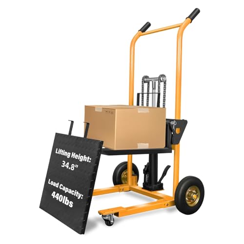 419ESe83itL. SL500 Tory Carrier Material Lift Winch Stacker, 440 lbs Capacity Pallet Stacker, 35.4