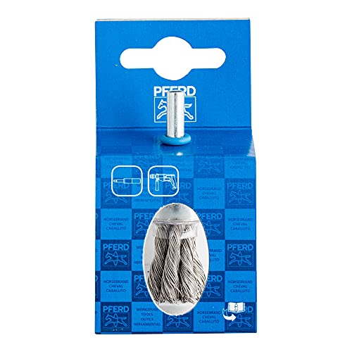 Image of PFERD Brush Brush Braided PBG | Diameter 19 mm Shaft Diameter 6 mm Stainless Steel Wire Diameter 0.35 | 43298010 - for Straight Sanders, Drills, Bending Shafts