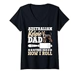 Photo Gallery donna australian kelpie dad proprietario del cane i roll australian kelpie maglietta con collo a v Photo Gallery donna australian kelpie dad proprietario del cane i roll australian kelpie maglietta con collo a v