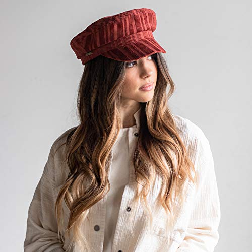 Gigi Pip Charlotte Corduroy Cap For Women, Newsboy, Gatsby, Baker Boy, Cabbie Cap Hats For Fall, Winter, Spring And Summer, Crimson Red, Small/Med #TOP2