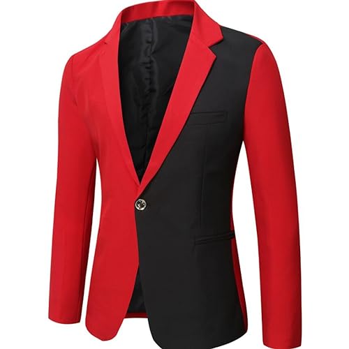 OFFSUM Men's Blazer Coat - Men Suit Jacket Autumn Winter Fashion Classic Wedding Party Clothing Slim Business Formal