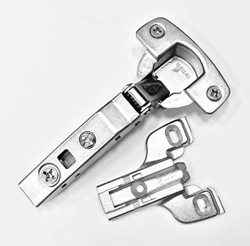Hettich Euro 110 Soft Close Full Overlay Hinge & 4.5 mm Face Frame Plate Combo (Hinge w/4.5mm Plate)