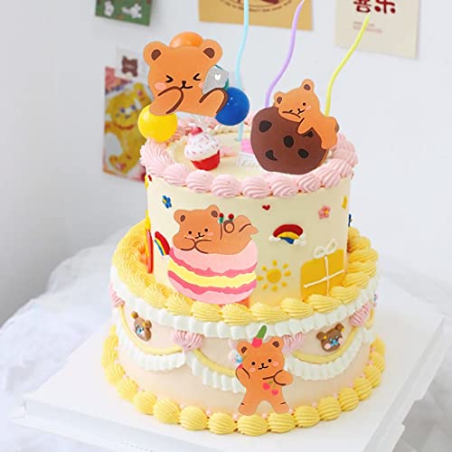 Walbest 1 conjunto de topo de cupcake DIY superfície lisa bolo de festa de aniversário plug-in para