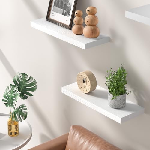 STOREMIC Wandregal, 40cm Regale Weiß Wand, 3er-Set Schweberegal Weiss – Ansicht 2