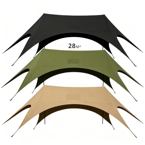 Abri solaire de camping premium bâche hexagonale Canopy 16 Flat