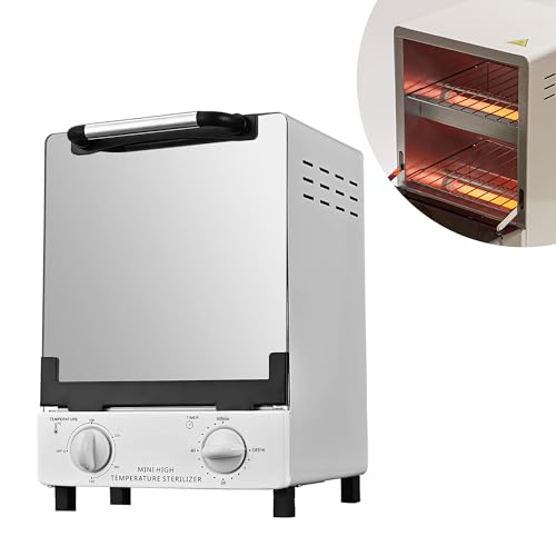 Esterilizador de alta temperatura, esterilizador de calor seco de gran capacidad de 10 litros, temperatura máxima de 250 °C, con control de temperatura y temporizador, para peluquería, spa, salón de