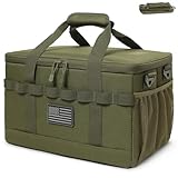 Lemubeane Tactical Camping Storage Bag 28L Tactical Utility Tote Bag Camping Cookware Organizer Trunk Organizer (Army Green)