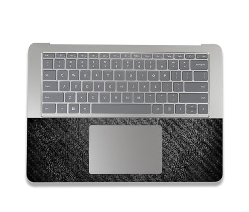 Image of MightySkins Carbon Fiber Skin Compatible with Microsoft Surface Laptop Studio 2 (2023) Full Wrap Kit - Black Leather | Protective, Durable Textured Carbon Fiber Finish | Made in The USA