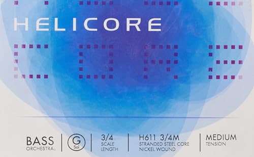 D’Addario H611-3/4M Helicore Kontrabass Einzelsaite ’G’ Nickel umsponnen 3/4 Medium