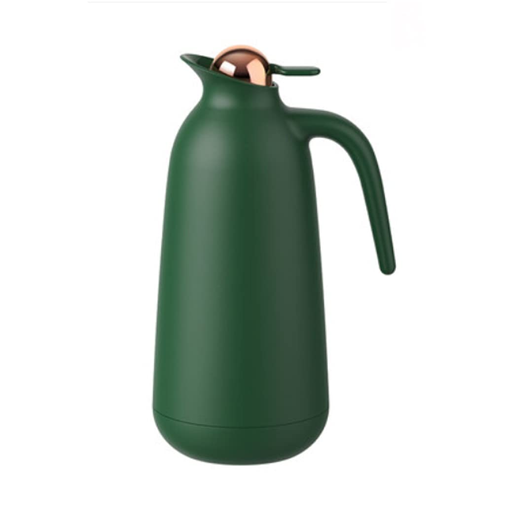 CASOTA Wasserflasche aus Edelstahl, 1000 ml, isolierter Wassertopf, Edelstahl-Vakuumflasche, heiß, kalt, isolierend, for Kaffee, Tee, Thermoflasche, Wärmflasche (Farbe: Weiß) (Color : Vert)
